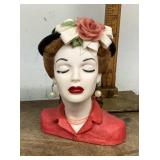 Cameo Girls lady head vase "Eve"