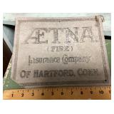 Galvanized Aetna Insurance advertising sign