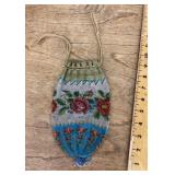 Vintage beaded drawstring purse