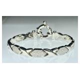 Milor sterling silver X bracelet