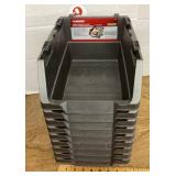 9 Husky stackable bins