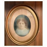 Antique oval framed portrait