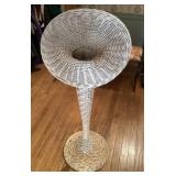 Wicker plant stand