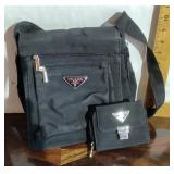 Messenger bag & wallet marked Prada