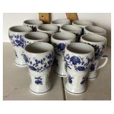 12 Brandenburg Germany "Blue Onion" mugs