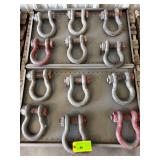 (12) " CROSBY" 1-1/2"- 17 TON SHACKLES