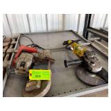 "MILWAUKEE" ELECTRIC PORT-A-BAND SAW, AND "DEWALT" ELECTRIC 7" GRINDER,WORKING