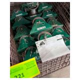 (17) "GREENLEE" MODEL 660QA ADJUSTABLE SHEAVE ROLLERS, WIRE BASKET NOT INCLUDED