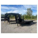 Henderson Mfg Gooseneck Tilt Dual Tandem Axle Steel Trailer