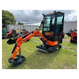 2024 AGT Industrial Unused L13R Enclosed Cab Mini-Excavator