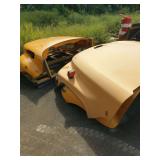 Large lott of fiberglass bus hoods