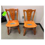 (2) Matching Wood Chairs