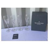 4 Waterford Crystal mourne flute glasses in