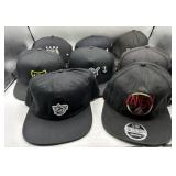 8 black SnapBack hats- Vans, Lakers, Angels, Oj Oj