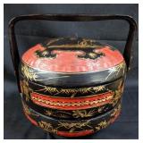 Vintage Asian wicker handpainted wedding baskets