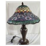 Tiffany style vintage  bronze table lamp