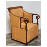 Late 19th c Art Deco twisted handle box chair