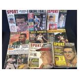 Group of vintage sports magazines