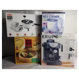 Group of four cooking devices/items