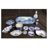 Group of asian handpainted porcelain items,
