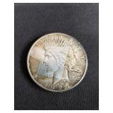 1923 D peace liberty dollar silver coin