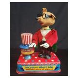 Vintage Mr. Fox the magician blowing magical