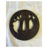 Antique iron Japanese sword guard