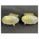 2 Vintage 925 silver small shell dishes