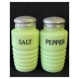 Vintage jadeite salt & pepper shakers