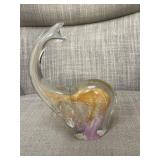 Hand blown glass elephant