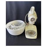 Vintage General Electric mixer with bowls