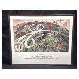 Pen signed, framed poster print Frank Romero