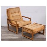 Mid Century Milo Bauchman style chair & ottoman