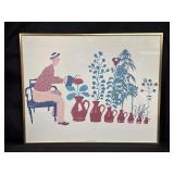 Framed serigraph of Robert Weil