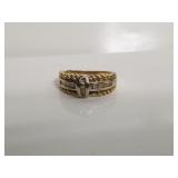 14k gold ring with diamonds