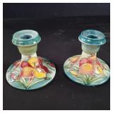 Pair of Moorcraft England candle sticks