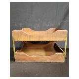 Mid-century modern two tier file tray