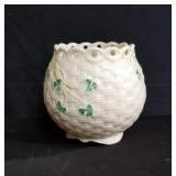 Vintage Belleek shamrock vase