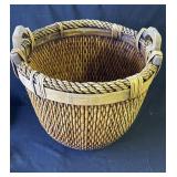 Vintage Asian wood basket