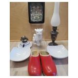 Group of Asian and farm lamps items , foo dog ,