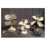 Group of vintage fans