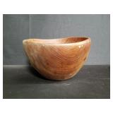 Mid century modern wood fruit bowl