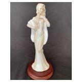 Deco "Flapper Girl" glazed ceramic statue