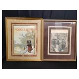 Pair of lithographs