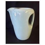 Vintage MCM blue ceramic pitcher