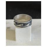 Sterling silver Band Wave Ring