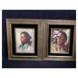 Pair of signed oil painting