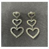 Sterling silver heart earrings