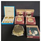 Group of gold plated items