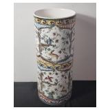 Hand painted ceramic umbrella stand made in